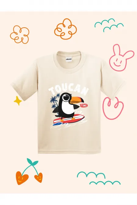 Toucan Time Design Printed Kids T-shirt