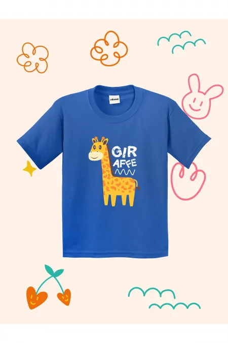 Cute Giraffe Print Kids T-shirt