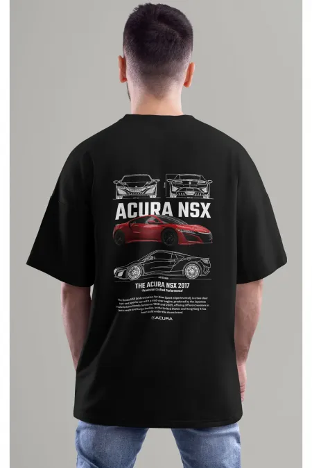 Unisex Men/Women HONDA ACURA NSX Colorful Custom Printed Oversize Cotton Crew Neck T-Shirt T-Shirt