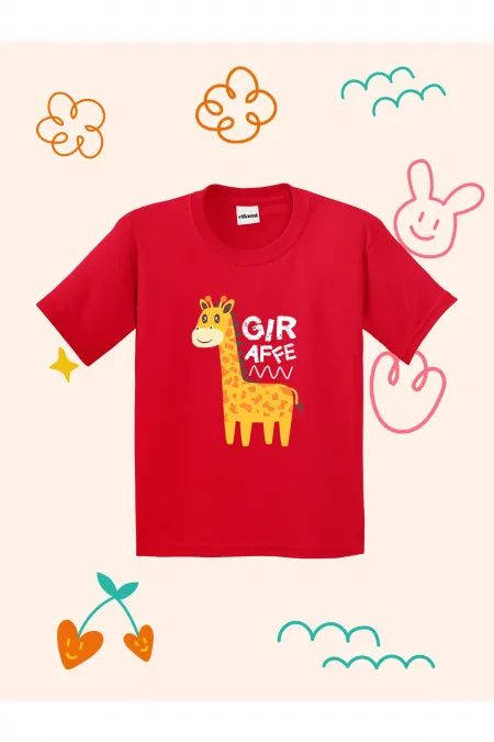 Cute Giraffe Print Kids T-shirt