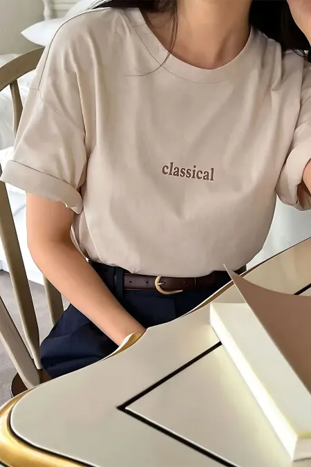 Unisex Classical Printed Oversize T-shirt