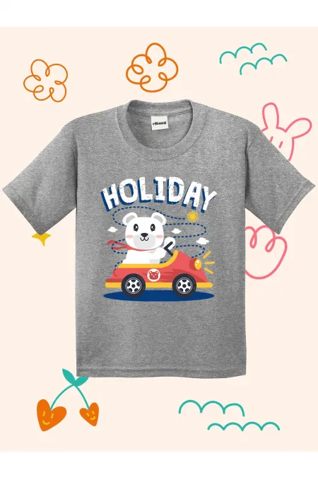 Holiday Teddy Bear Kids Print T-shirt