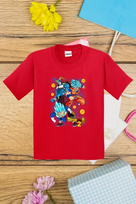 T-shirt imprimé Dragon Ballz 2 pour enfants