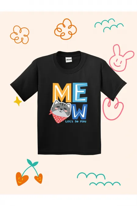 Meoww Printed Kids T-shirt