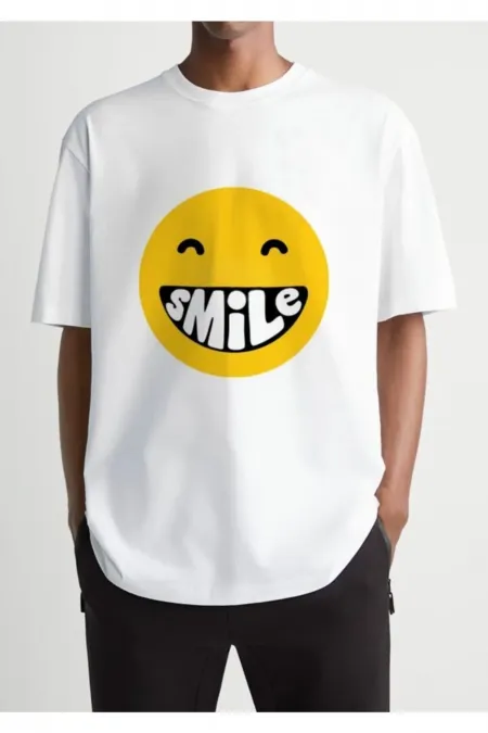 Smile Printed Oversize T-shirt