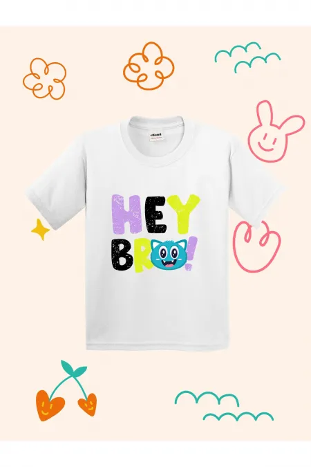 Hey Bro Design Kids T-shirt