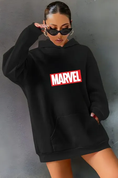 MARVEL PRINTED HOODED SWEATSHIRT