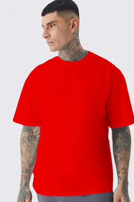 Men/Women Plain White Crew Neck Oversize T-Shirt