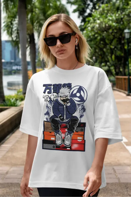 Unisex Men's/Women's ANIME Custom Printed Oversize Cotton Crew Neck T-Shirt