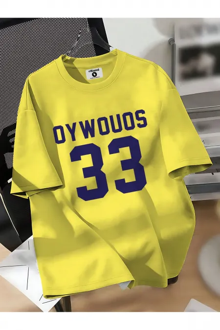 Unisex OYWOUOS 33 Printed Oversize Cotton T-Shirt