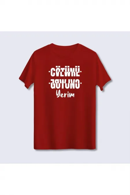 Espiri Secret Text Folded Oversize T-Shirt