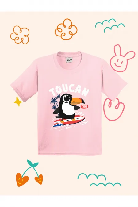 Toucan Time Design Printed Kids T-shirt