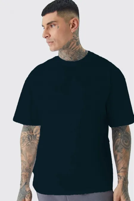 Men/Women Plain White Crew Neck Oversize T-Shirt