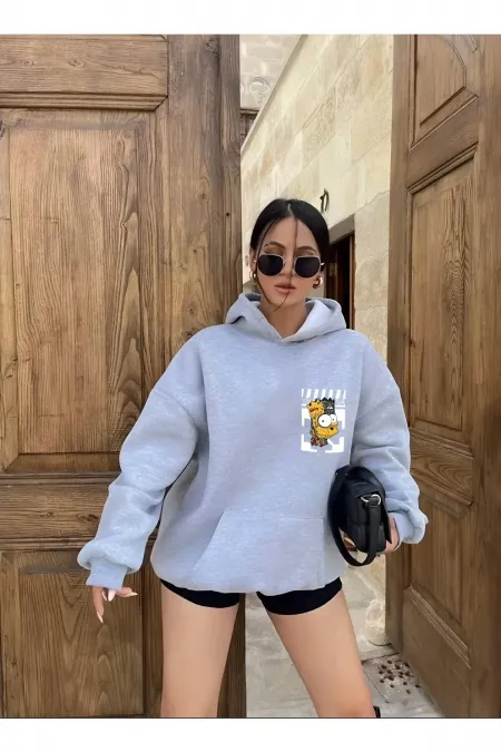 SIMPSON PRINTED HOODED SWEATSHIRT