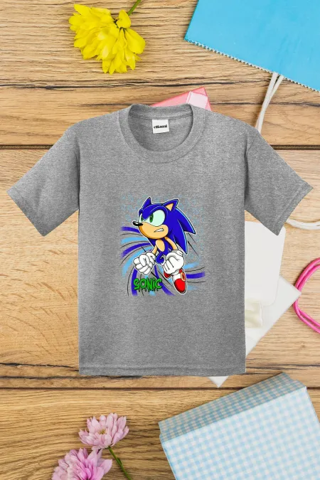 T-shirt imprimé Sonic Design pour enfants