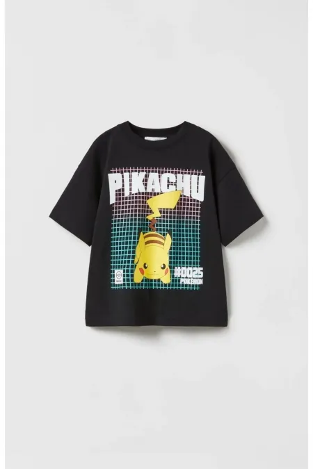 PIKACHU POKEMON PRINTED DETAILED T-SHIRT