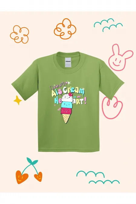Kids' T-shirt with Favorite Ice Cream Design