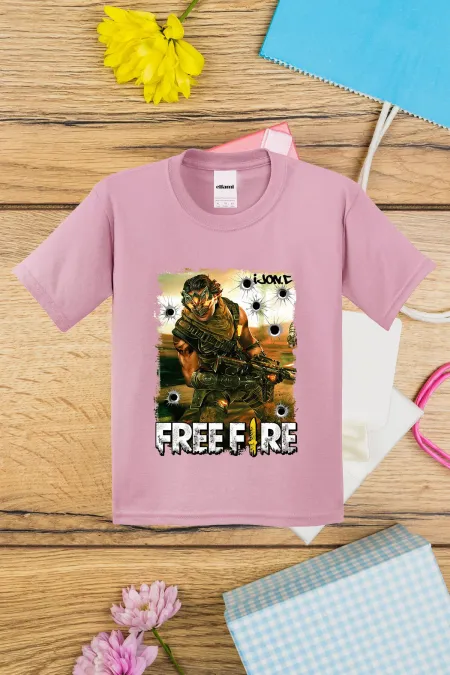 T-shirt imprimé pour enfants avec motif FreeFire