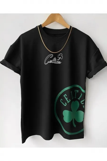 Men's Oversize Printed Crew Neck Short Sleeve T-shirt garalio
