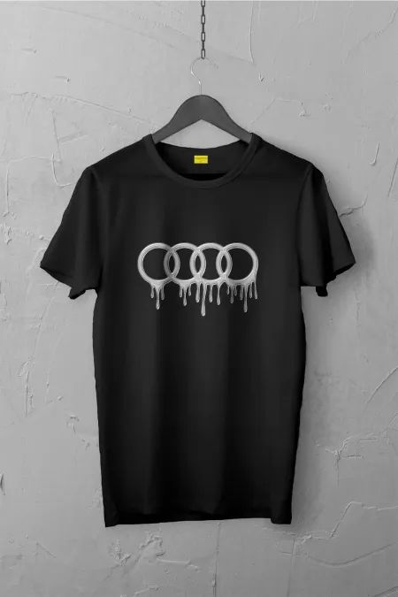 Audi Logo Tasarımlı Tshirt , Unisex Premium, Çatlama Solma Yapmaz / Otomobil