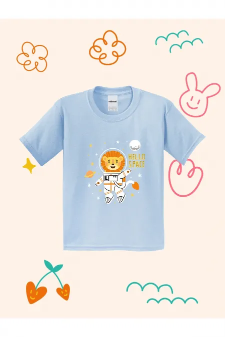 Hello Space Printed Kids T-shirt