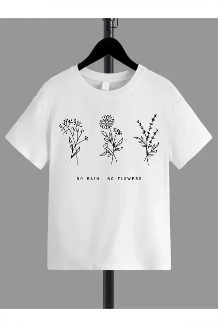 NO FLOWERS BASKILI ÇOCUK TİŞÖRT NO FLOWERS BASKILI ÇOCUK TİŞÖRT