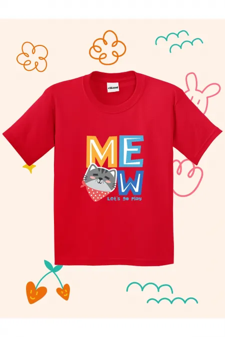 Meoww Printed Kids T-shirt