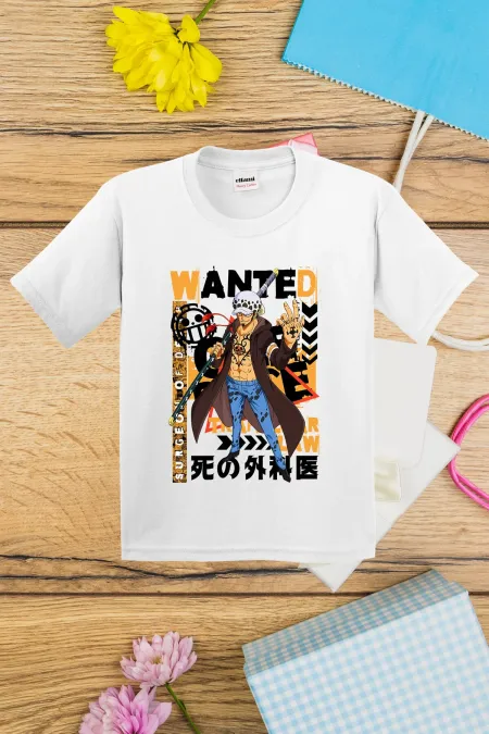 T-shirt imprimé OnePiece Wanted pour enfants