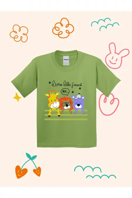 Three Little Friends themed kids' t-shirt