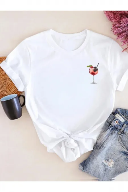 WildBerry Lillet Designed Oversized T-shirt