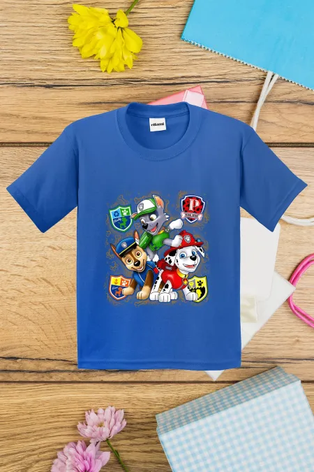 T-shirt imprimé pour enfants de l'équipe de sauvetage de la Pat' Patrouille
