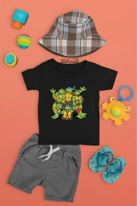 T-shirt imprimé Tortues Ninja pour fille/garçon