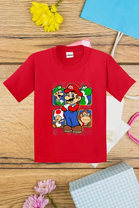 T-shirt imprimé Super Mario pour enfants