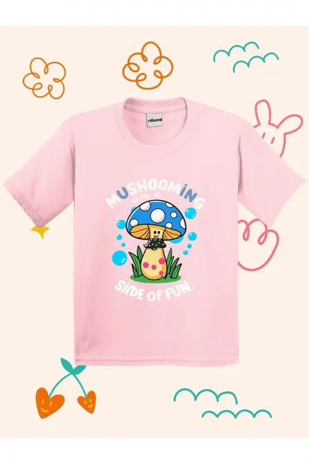 Mushroom Print Kids T-shirt