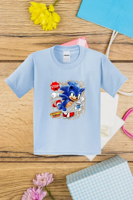 T-shirt imprimé Sonic Jump pour enfants