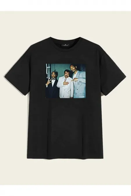 Unisex Black Muslim Printed Oversize T-Shirt
