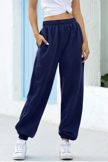 Unisex Elastik Bel Joggers Pantolon Eşofman Altı