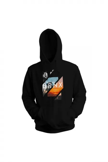 Brnx Kapşonlu Sweatshirt Hoodie - %100 Pamuk