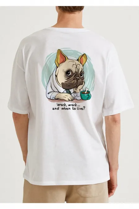 Dog Printed Oversized T-shirt
