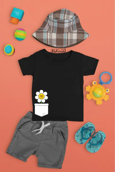 T-shirt imprimé marguerite pour fille/garçon