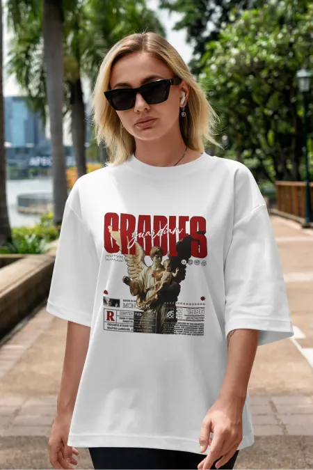 Unisex Men's/Women's Cradles Guardian Colorful Custom Printed Oversize Crew Neck T-Shirt