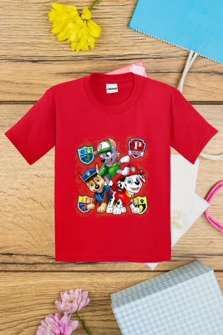T-shirt imprimé pour enfants de l'équipe de sauvetage de la Pat' Patrouille