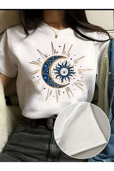 Printed Basic T-Shirt