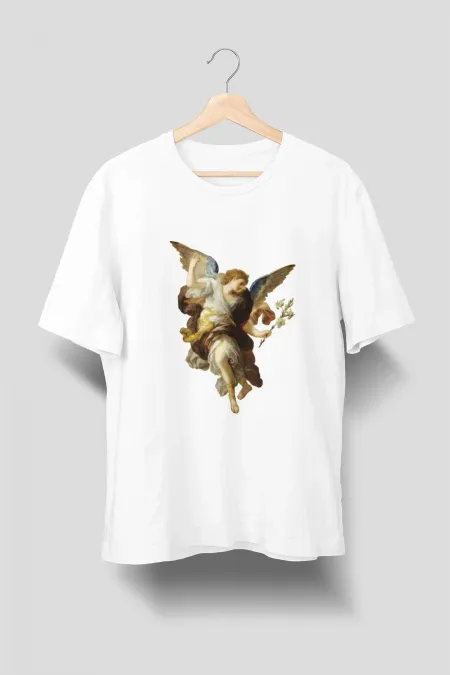 Angel Printed White T-shirt