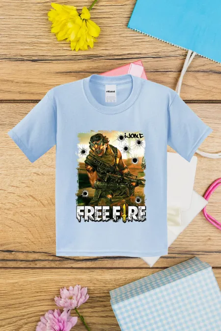 T-shirt imprimé pour enfants avec motif FreeFire