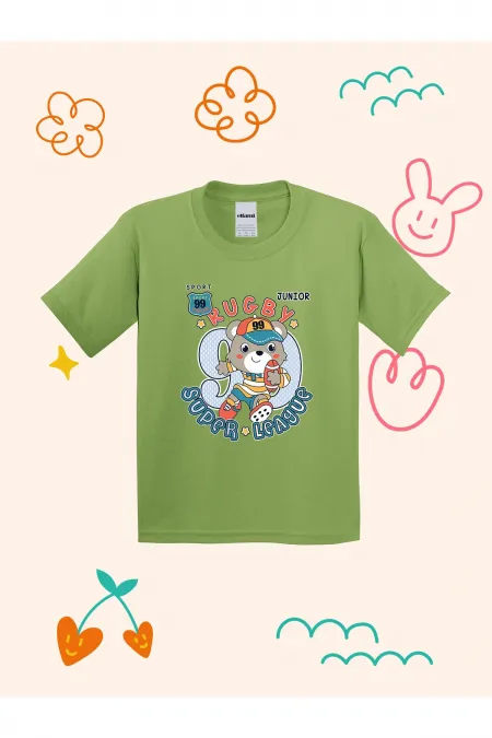 Rugby League Design Printed Kids T-shirt