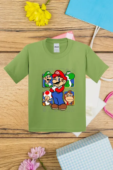 T-shirt imprimé Super Mario pour enfants