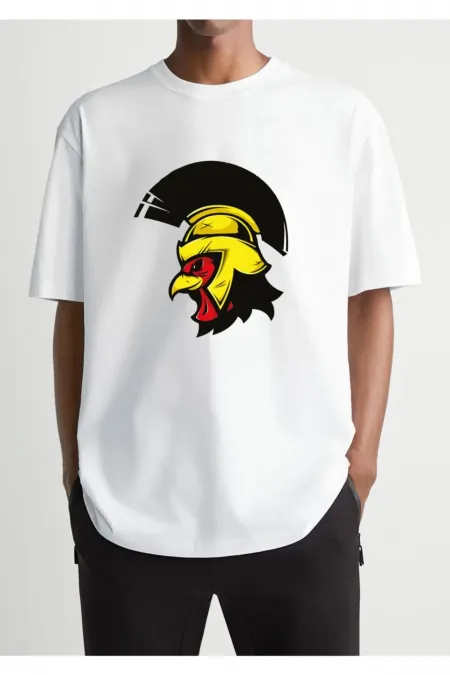 Oversized Printed White T-shirt