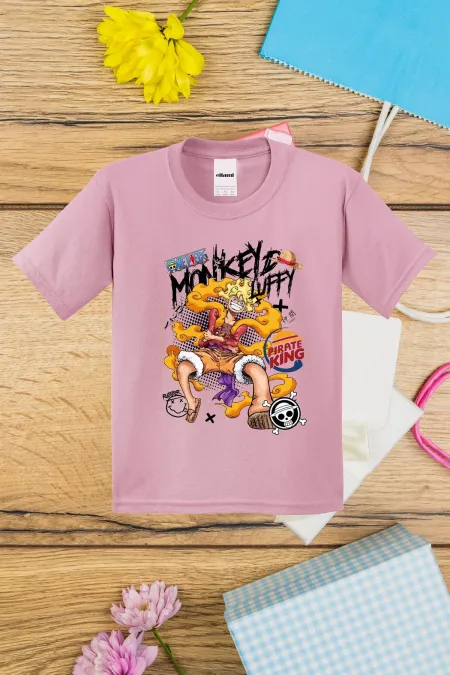 T-shirt imprimé OnePice Luffy pour enfants