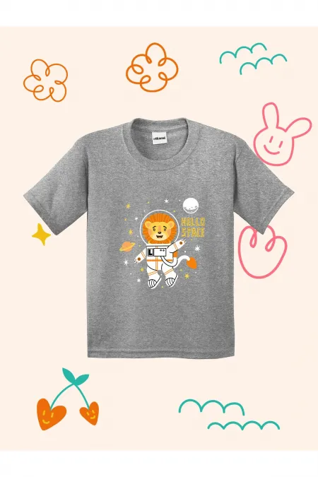 Hello Space Printed Kids T-shirt